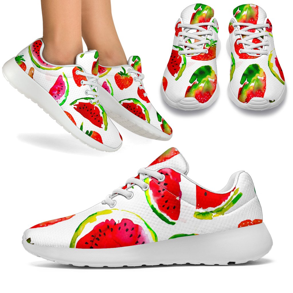 Summer Fruits Watermelon Pattern Print Sport Shoes GearFrost