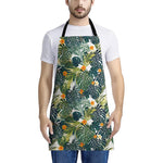 Summer Hawaiian Leaves Pattern Print Apron