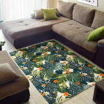 Summer Hawaiian Leaves Pattern Print Area Rug GearFrost
