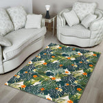 Summer Hawaiian Leaves Pattern Print Area Rug GearFrost