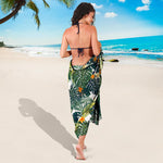 Summer Hawaiian Leaves Pattern Print Beach Sarong Wrap