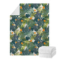 Summer Hawaiian Leaves Pattern Print Blanket
