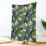 Summer Hawaiian Leaves Pattern Print Blanket