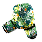 Summer Hawaiian Leaves Pattern Print Boxing Gloves