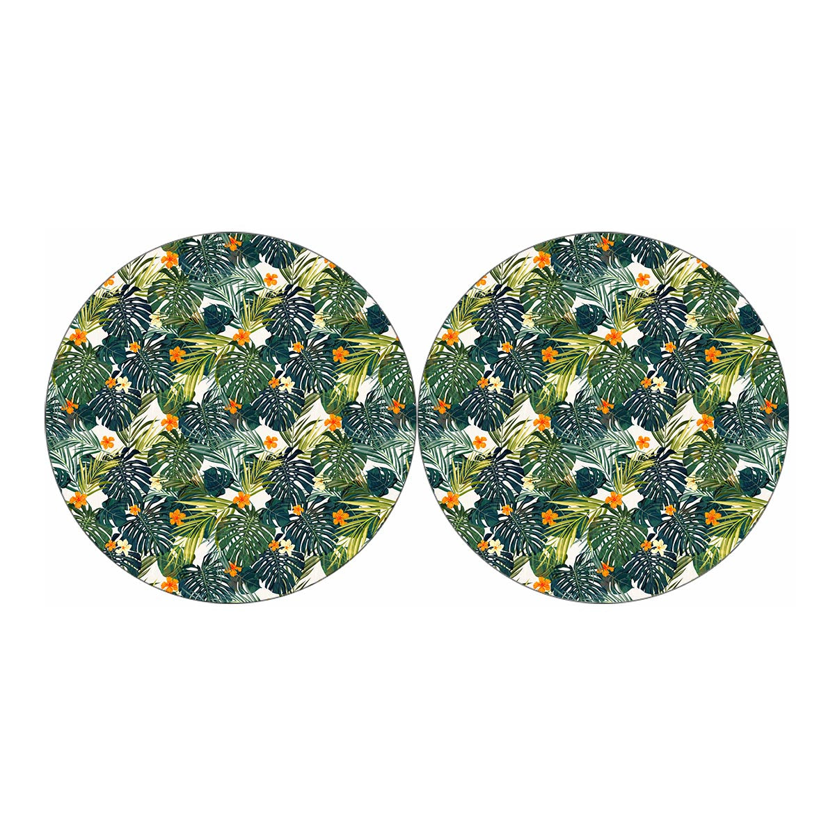 Summer Hawaiian Leaves Pattern Print Car Coasters