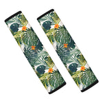 Summer Hawaiian Leaves Pattern Print Car Seat Belt Covers