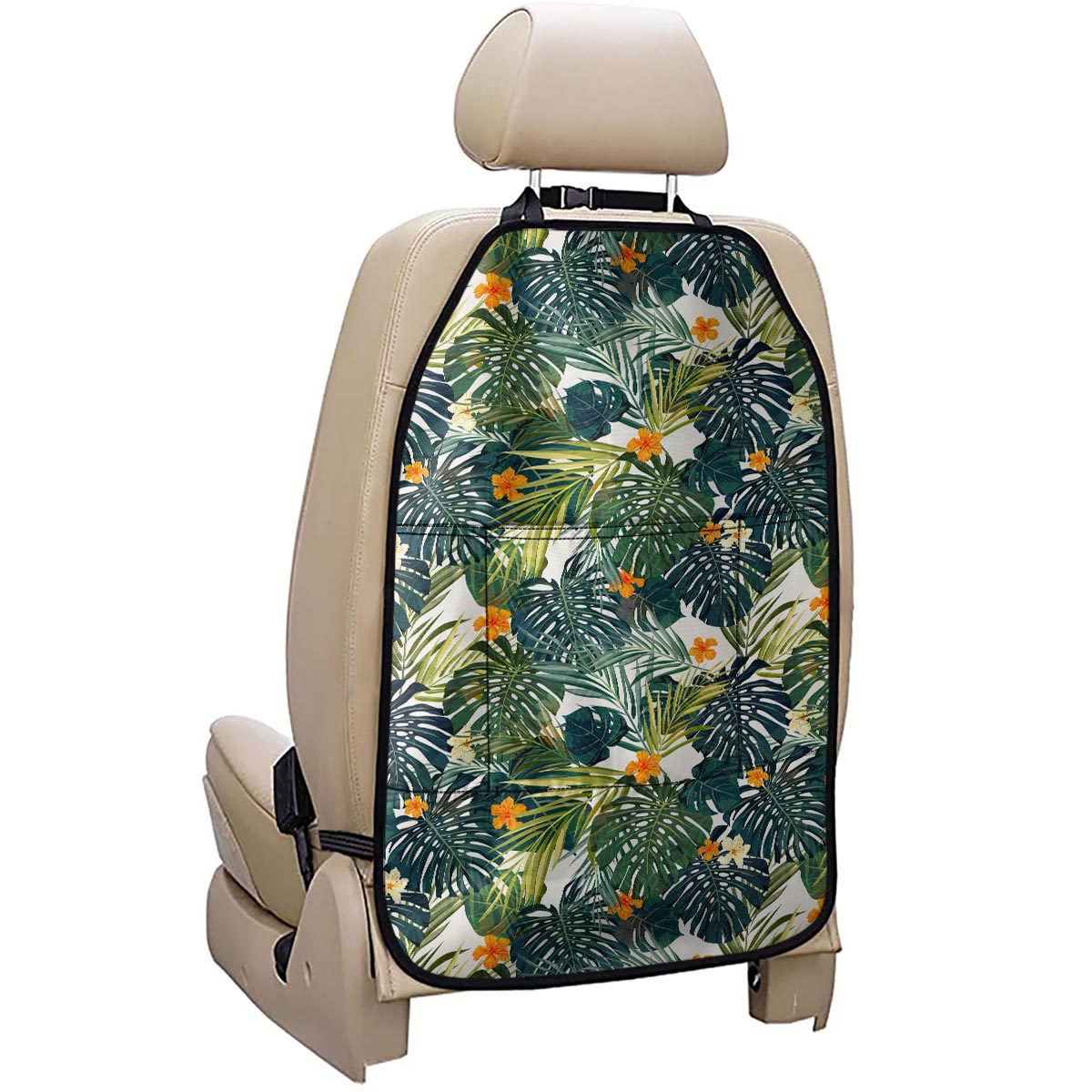 Summer Hawaiian Leaves Pattern Print Car Seat Organizers