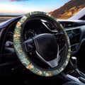 Summer Hawaiian Leaves Pattern Print Car Steering Wheel Cover