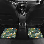 Summer Hawaiian Leaves Pattern Print Front and Back Car Floor Mats