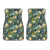 Summer Hawaiian Leaves Pattern Print Front Car Floor Mats