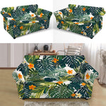 Summer Hawaiian Leaves Pattern Print Loveseat Slipcover