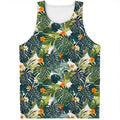 Summer Hawaiian Leaves Pattern Print Men's Tank Top