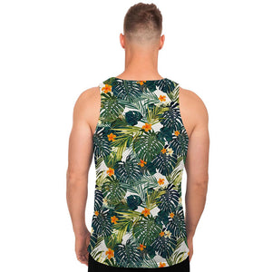 Summer Hawaiian Leaves Pattern Print Men's Tank Top