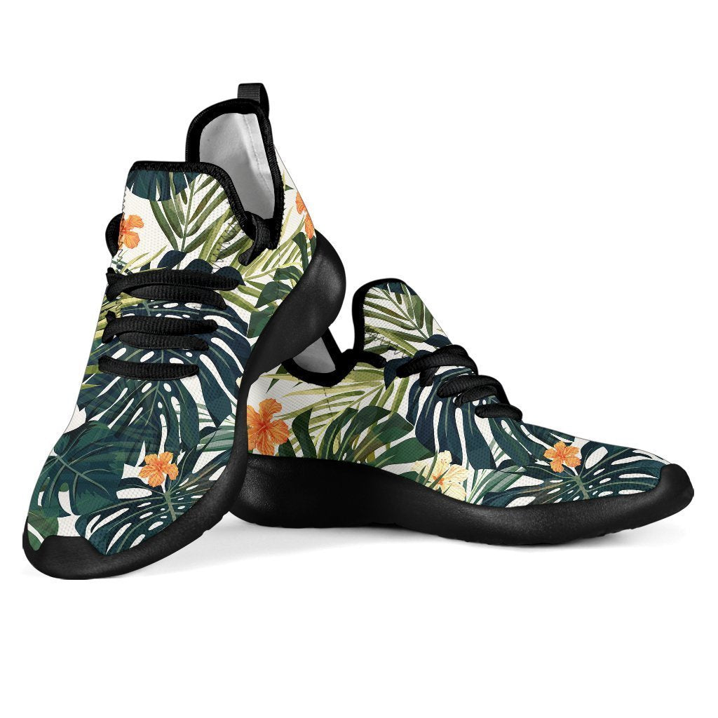Summer Hawaiian Leaves Pattern Print Mesh Knit Shoes GearFrost