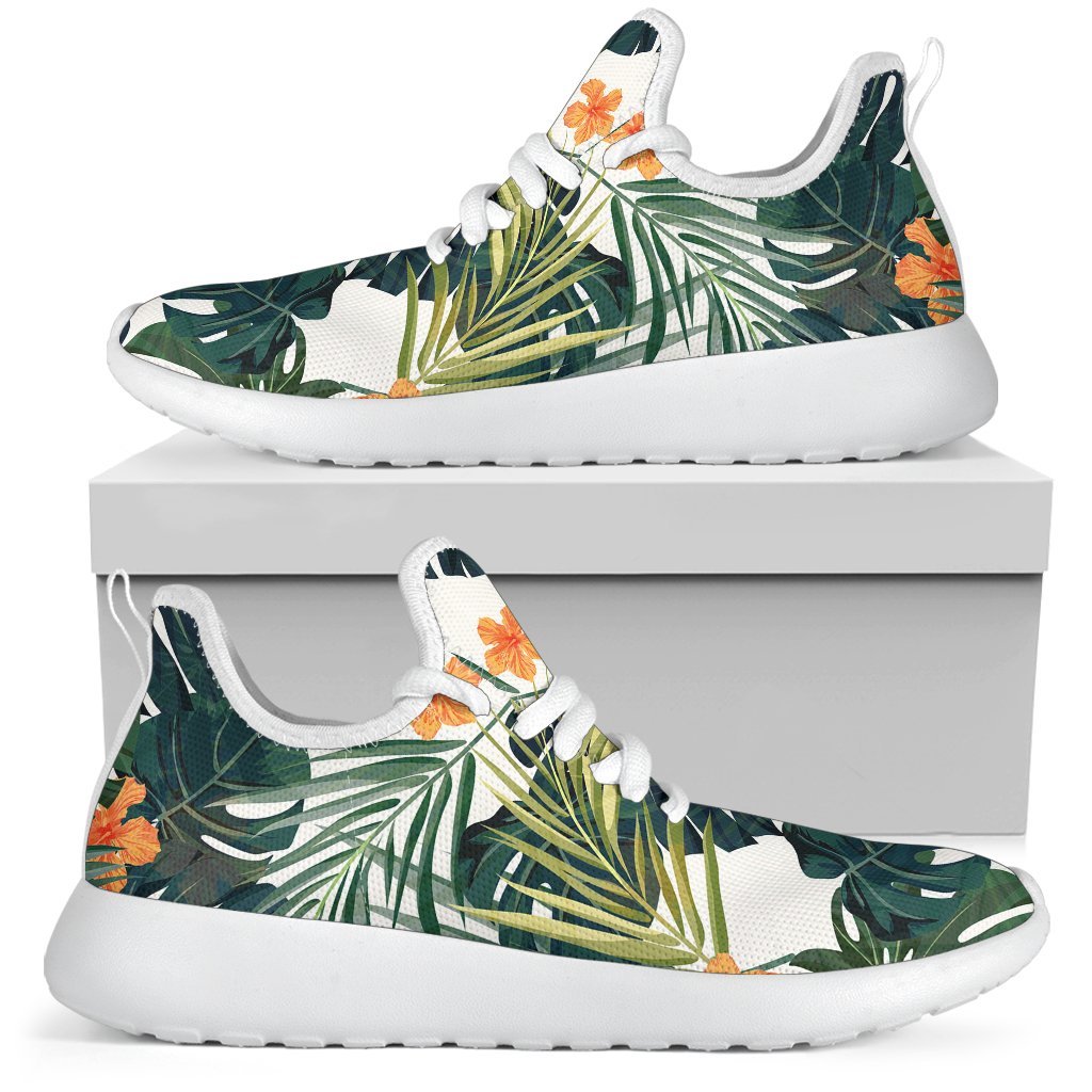 Summer Hawaiian Leaves Pattern Print Mesh Knit Shoes GearFrost