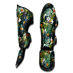 Summer Hawaiian Leaves Pattern Print Muay Thai Shin Guard
