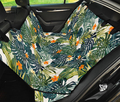 Summer Hawaiian Leaves Pattern Print Pet Car Back Seat Cover