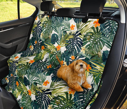 Summer Hawaiian Leaves Pattern Print Pet Car Back Seat Cover