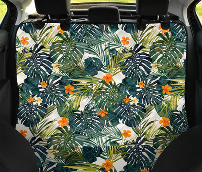 Summer Hawaiian Leaves Pattern Print Pet Car Back Seat Cover