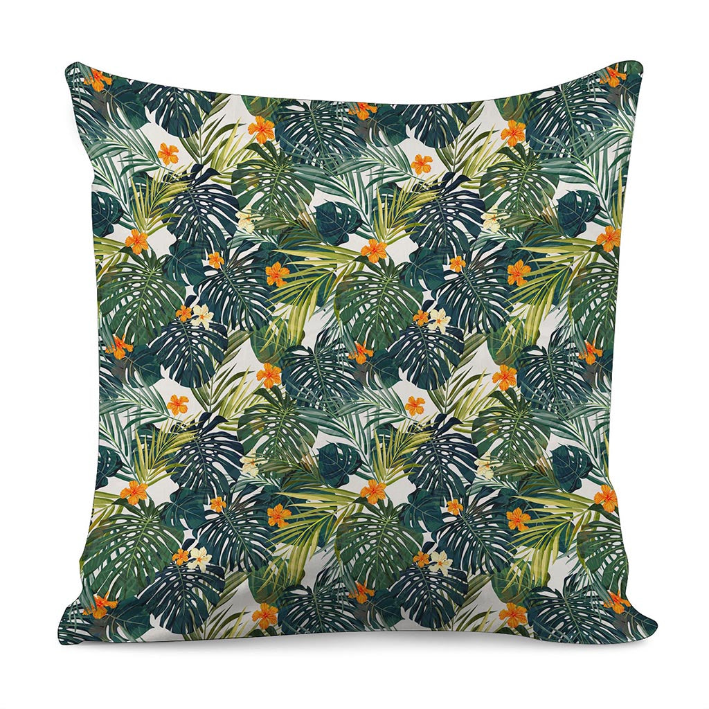 Summer Hawaiian Leaves Pattern Print Pillow Cover