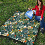 Summer Hawaiian Leaves Pattern Print Quilt