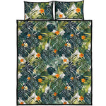 Summer Hawaiian Leaves Pattern Print Quilt Bed Set