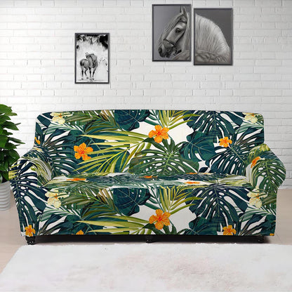 Summer Hawaiian Leaves Pattern Print Sofa Cover