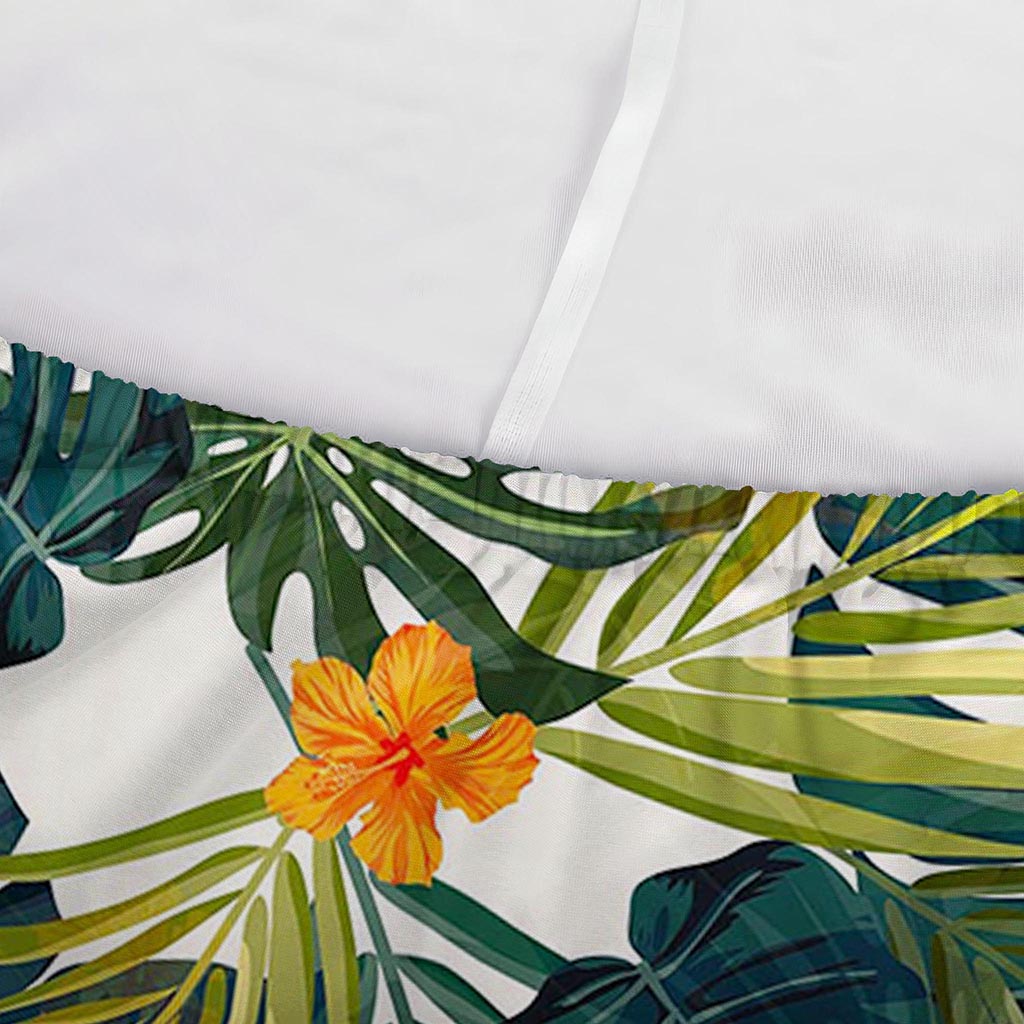 Summer Hawaiian Leaves Pattern Print Sofa Cover