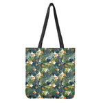 Summer Hawaiian Leaves Pattern Print Tote Bag