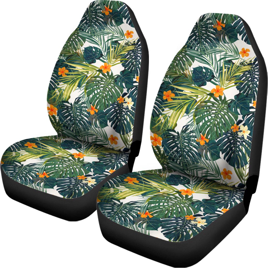 Summer Hawaiian Leaves Pattern Print Universal Fit Car Seat Covers