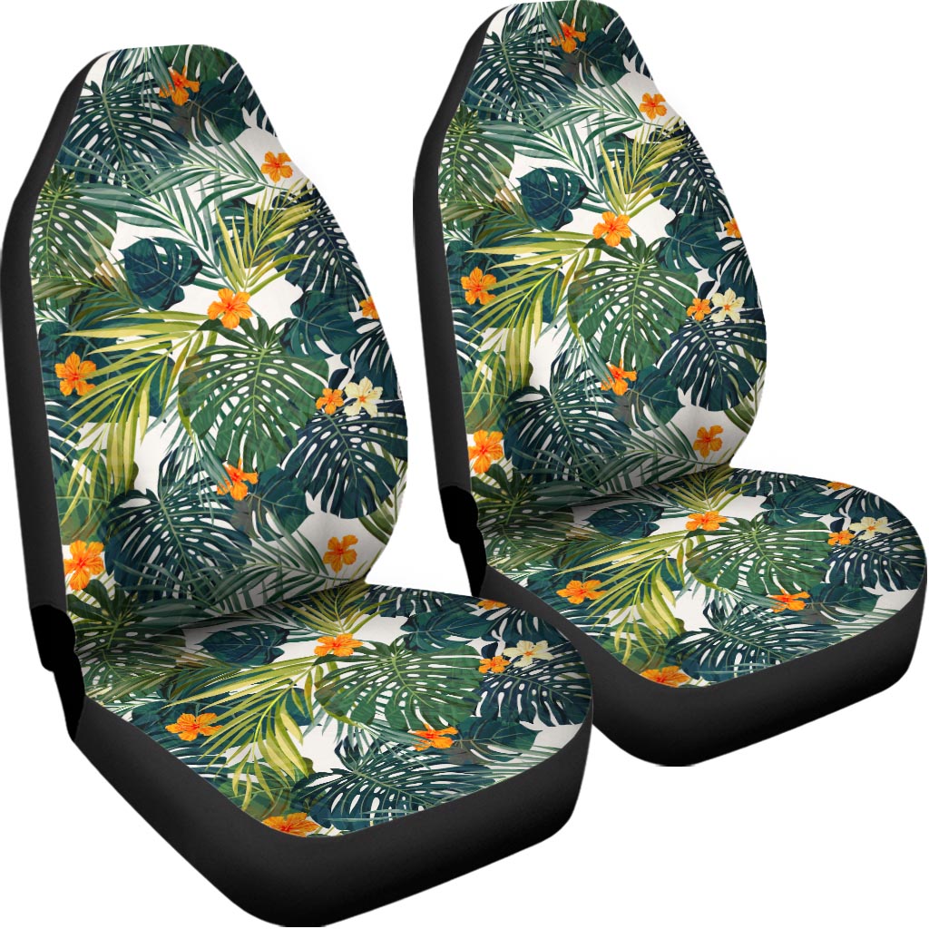 Summer Hawaiian Leaves Pattern Print Universal Fit Car Seat Covers