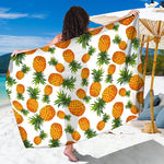 Summer Pineapple Pattern Print Beach Sarong Wrap