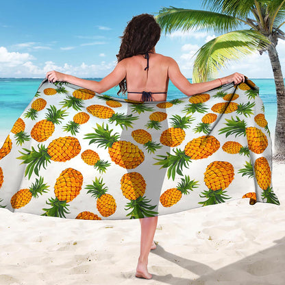 Summer Pineapple Pattern Print Beach Sarong Wrap