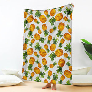 Summer Pineapple Pattern Print Blanket