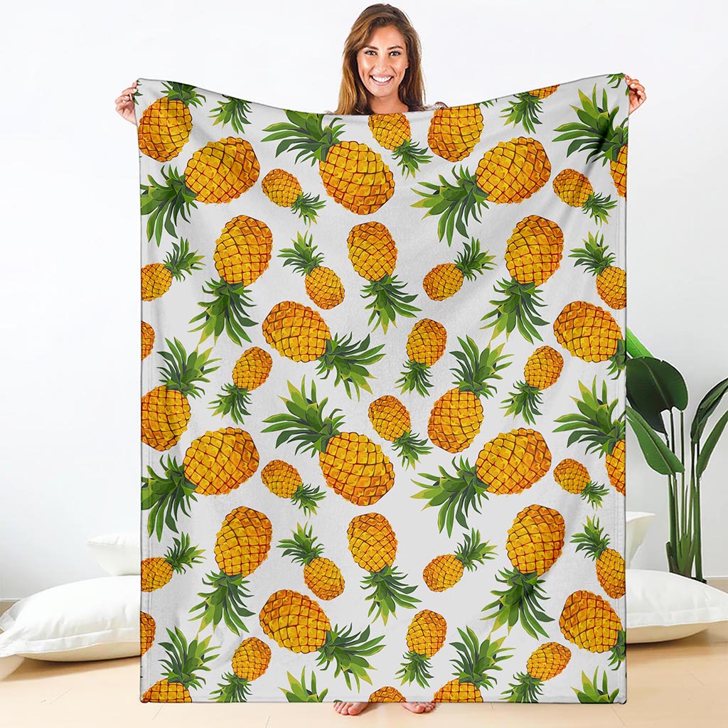 Summer Pineapple Pattern Print Blanket