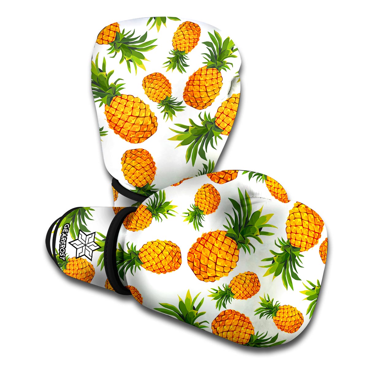 Summer Pineapple Pattern Print Boxing Gloves