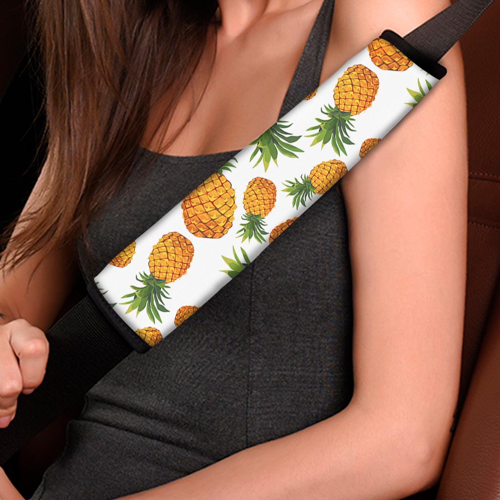 Summer Pineapple Pattern Print Car Seat Belt Covers