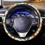 Summer Pineapple Pattern Print Car Steering Wheel Cover