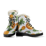 Summer Pineapple Pattern Print Comfy Boots GearFrost