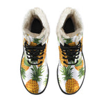 Summer Pineapple Pattern Print Comfy Boots GearFrost