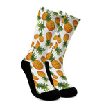 Summer Pineapple Pattern Print Crew Socks