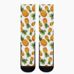 Summer Pineapple Pattern Print Crew Socks