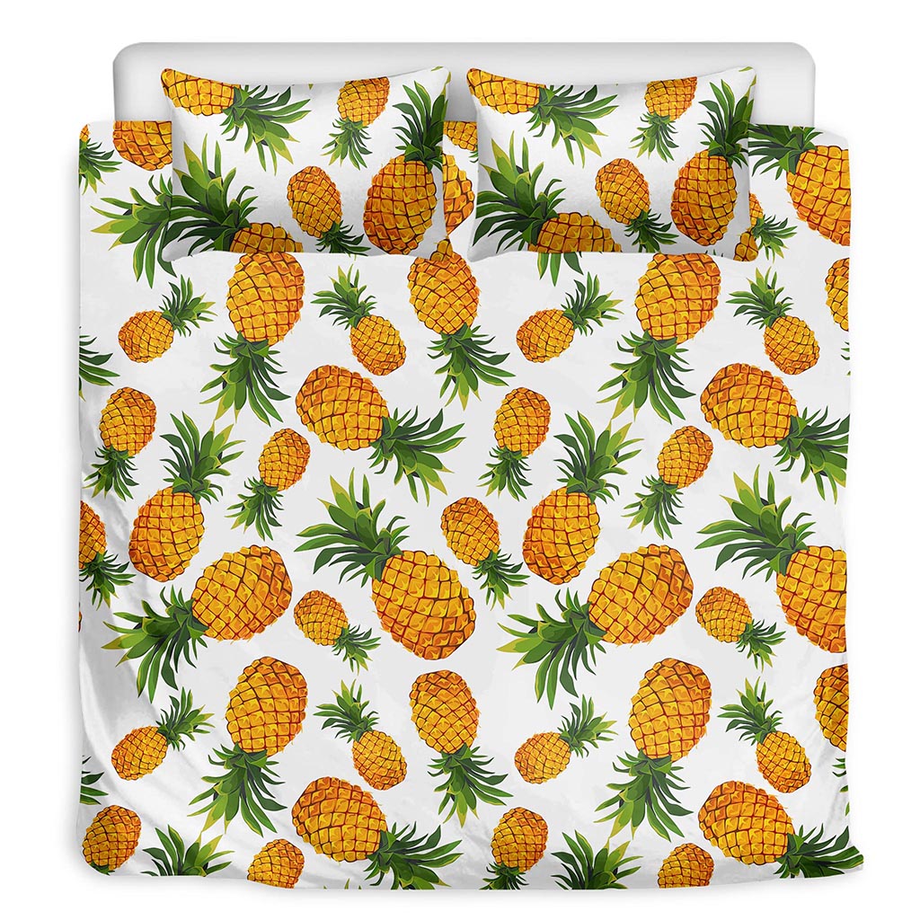 Summer Pineapple Pattern Print Duvet Cover Bedding Set