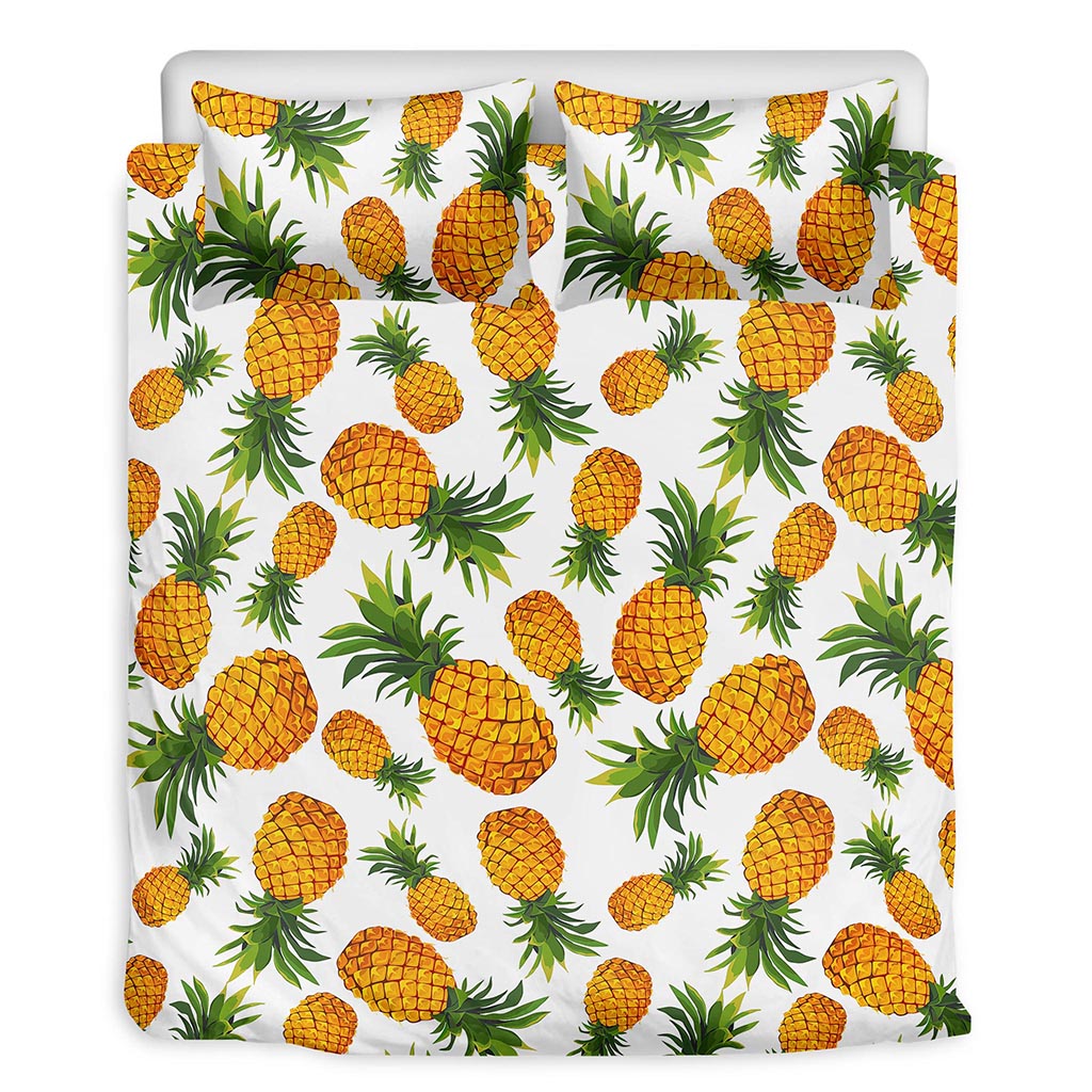 Summer Pineapple Pattern Print Duvet Cover Bedding Set