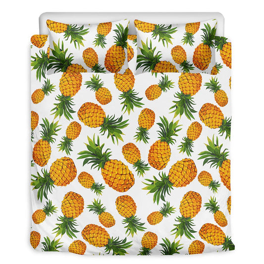Summer Pineapple Pattern Print Duvet Cover Bedding Set