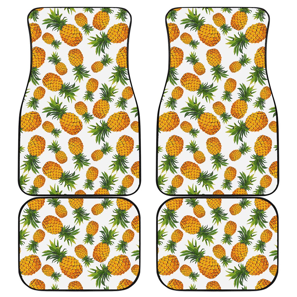 Summer Pineapple Pattern Print Front and Back Car Floor Mats