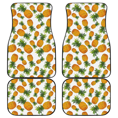 Summer Pineapple Pattern Print Front and Back Car Floor Mats