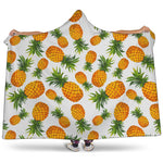 Summer Pineapple Pattern Print Hooded Blanket