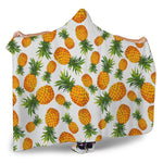 Summer Pineapple Pattern Print Hooded Blanket