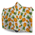 Summer Pineapple Pattern Print Hooded Blanket